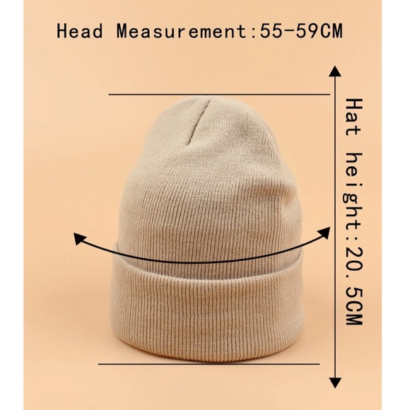 Tan / Beige  Knit Beanie Hat Brooklyn Tag - Picture 3 of 6